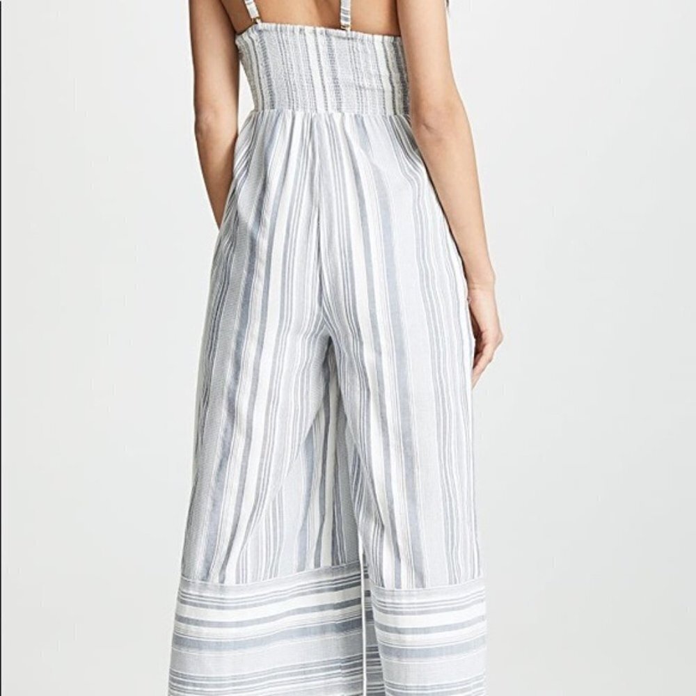 Red Carter Women’s KIMBERLY Striped Tie Front Jumpsuit Size L - Picture 12 of 14